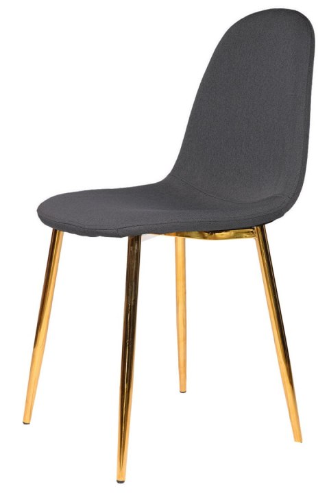 Krzesło GIULIA DARK GREY FABRIC GOLD