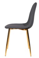 Krzesło GIULIA DARK GREY FABRIC GOLD