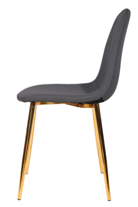 Krzesło GIULIA DARK GREY FABRIC GOLD