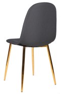 Krzesło GIULIA DARK GREY FABRIC GOLD