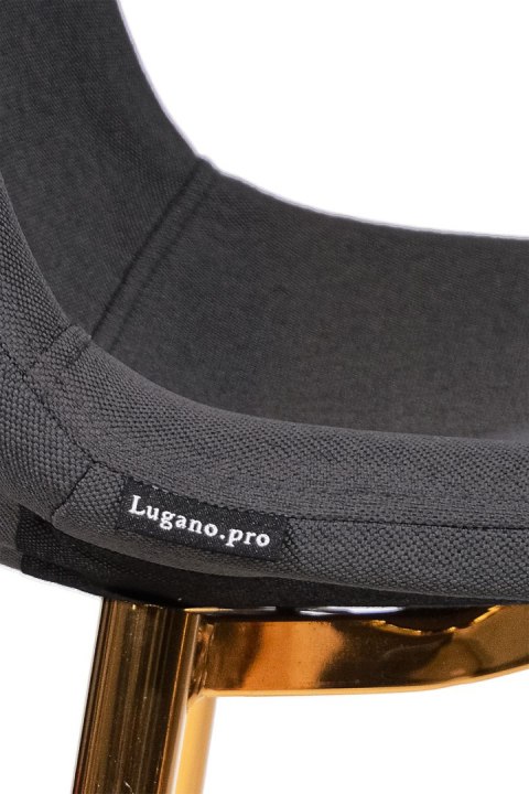 Krzesło GIULIA DARK GREY FABRIC GOLD