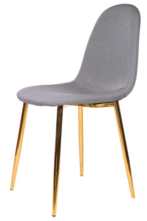 Krzesło GIULIA GREY FABRIC GOLD