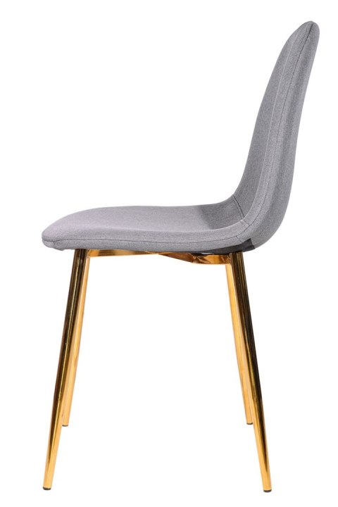 Krzesło GIULIA GREY FABRIC GOLD