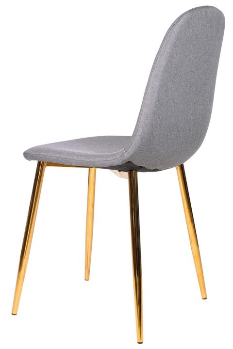 Krzesło GIULIA GREY FABRIC GOLD