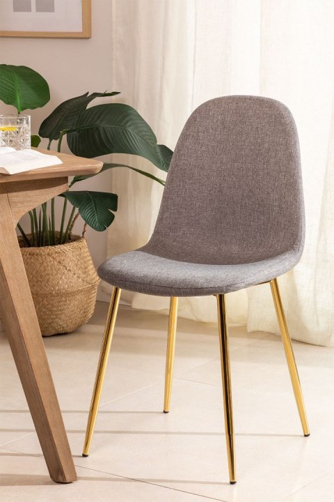Krzesło GIULIA GREY FABRIC GOLD