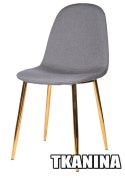 Krzesło GIULIA GREY FABRIC GOLD