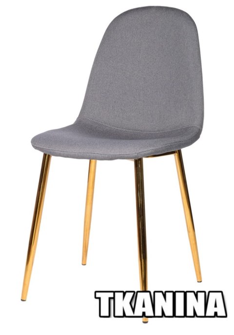 Krzesło GIULIA GREY FABRIC GOLD