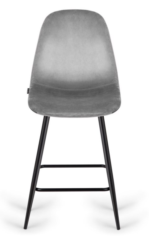 Krzesło barowe AVA GREY VELVET hoker BAR
