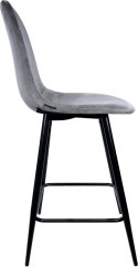 Krzesło barowe AVA GREY VELVET hoker BAR