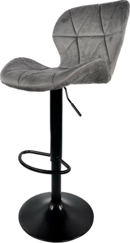 Krzesło barowe SMILE VASTO GREY VELVET hoker