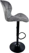 Krzesło barowe SMILE VASTO GREY VELVET hoker