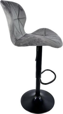 Krzesło barowe SMILE VASTO GREY VELVET hoker
