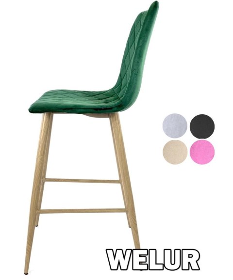 Krzesło barowe SORANO BAR VELVET NICE hoker