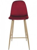 Krzesło barowe hoker AVOLA BURGUNDY VELVET