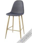 Krzesło barowe hoker AVOLA DARK GREY FABRIC