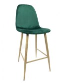Krzesło barowe hoker AVOLA GREEN VELVET