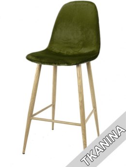 Krzesło barowe hoker AVOLA KHAKI VELVET
