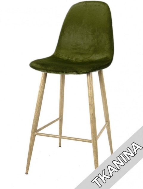 Krzesło barowe hoker AVOLA KHAKI VELVET