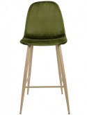 Krzesło barowe hoker AVOLA KHAKI VELVET