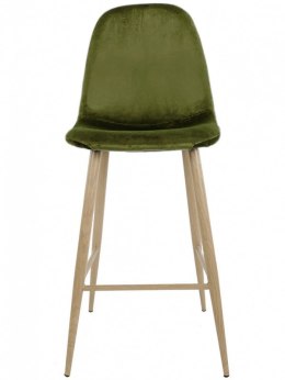 Krzesło barowe hoker AVOLA KHAKI VELVET
