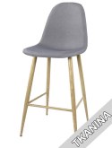 Krzesło barowe hoker AVOLA LIGHT GREY FABRIC