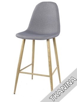 Krzesło barowe hoker AVOLA LIGHT GREY FABRIC