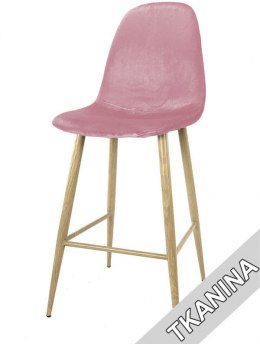 Krzesło barowe hoker AVOLA PINK VELVET