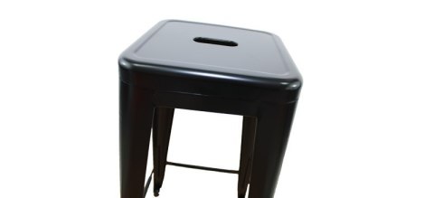 Krzesło barowe hoker BARI NERO loft