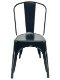 Krzesło metalowe loft CORSICA BLACK II GATUNEK