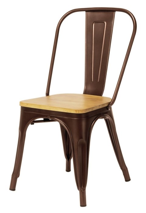 Krzesło metalowe loft CORSICA COPPER OAK TOLIX