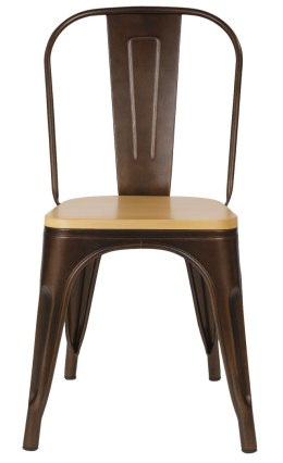 Krzesło metalowe loft CORSICA COPPER OAK TOLIX