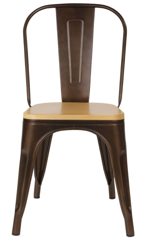 Krzesło metalowe loft CORSICA COPPER OAK TOLIX