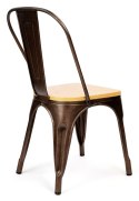 Krzesło metalowe loft CORSICA COPPER OAK TOLIX