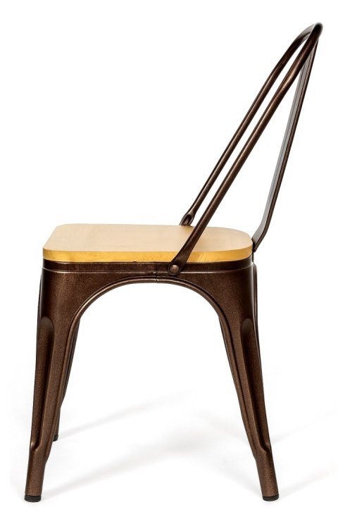 Krzesło metalowe loft CORSICA COPPER OAK TOLIX