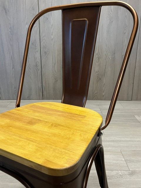 Krzesło metalowe loft CORSICA COPPER OAK TOLIX
