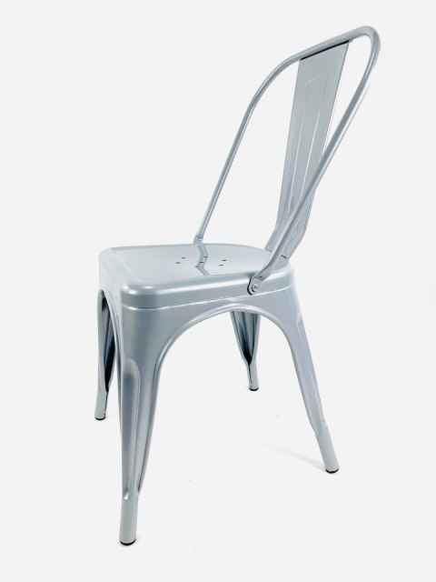 Krzesło metalowe loft CORSICA LIGHT GREY - II GATUNEK