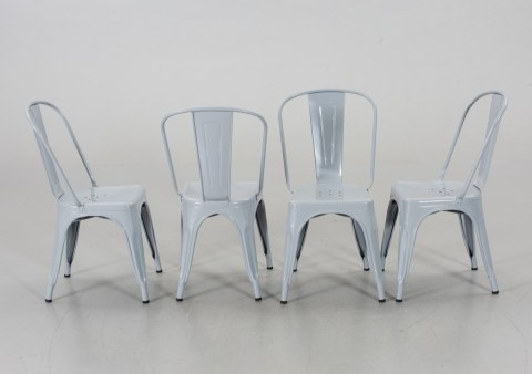 Krzesło metalowe loft CORSICA LIGHT GREY - II GATUNEK