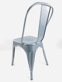 Krzesło metalowe loft CORSICA LIGHT GREY - II GATUNEK