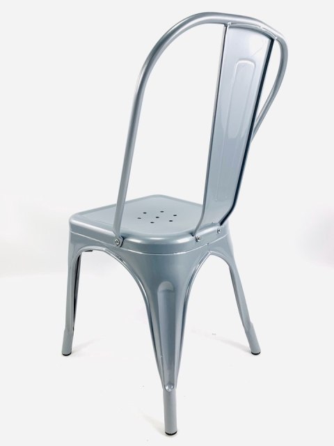 Krzesło metalowe loft CORSICA LIGHT GREY - II GATUNEK