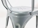 Krzesło metalowe loft CORSICA LIGHT GREY - II GATUNEK