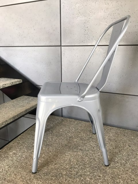 Krzesło metalowe loft CORSICA LIGHT GREY OUTLET