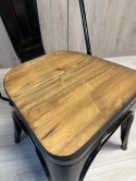 Krzesło metalowe loft CORSICA NERO OAK II GATUNEK