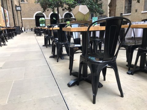 Krzesło metalowe loft CORSICA NERO OAK II GATUNEK