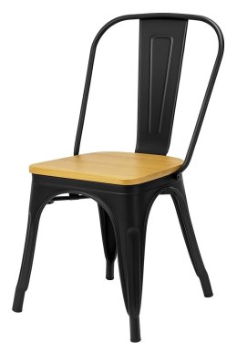 Krzesło metalowe loft CORSICA NERO PINE