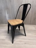Krzesło metalowe loft CORSICA NERO PINE