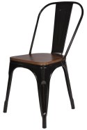Krzesło metalowe loft CORSICA NERO WENGE