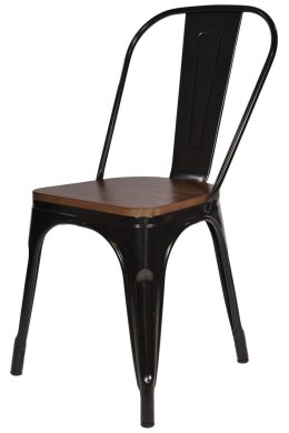 Krzesło metalowe loft CORSICA NERO WENGE
