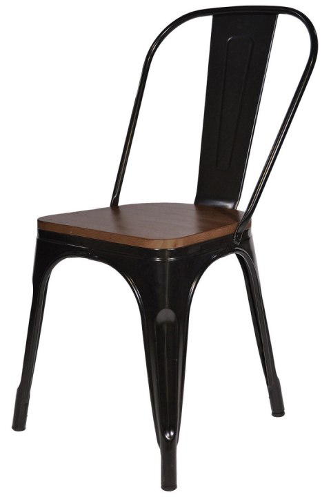 Krzesło metalowe loft CORSICA NERO WENGE