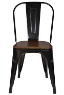 Krzesło metalowe loft CORSICA NERO WENGE