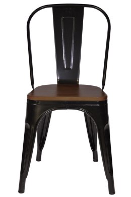 Krzesło metalowe loft CORSICA NERO WENGE